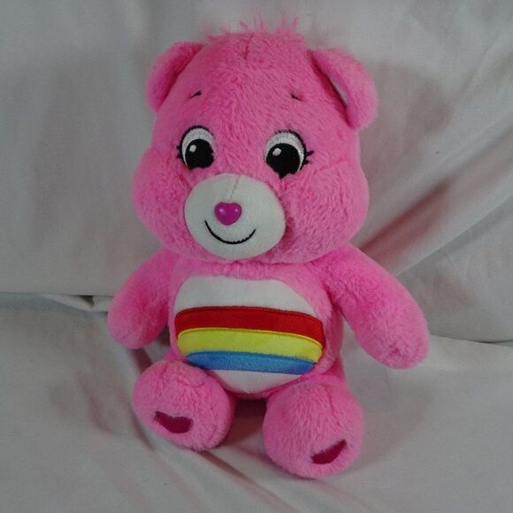Care Bears Pink Rainbow Hearts Plush Doll 12" - Picture 1 of 5